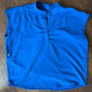 Figs Royal Blue Rafaela Top